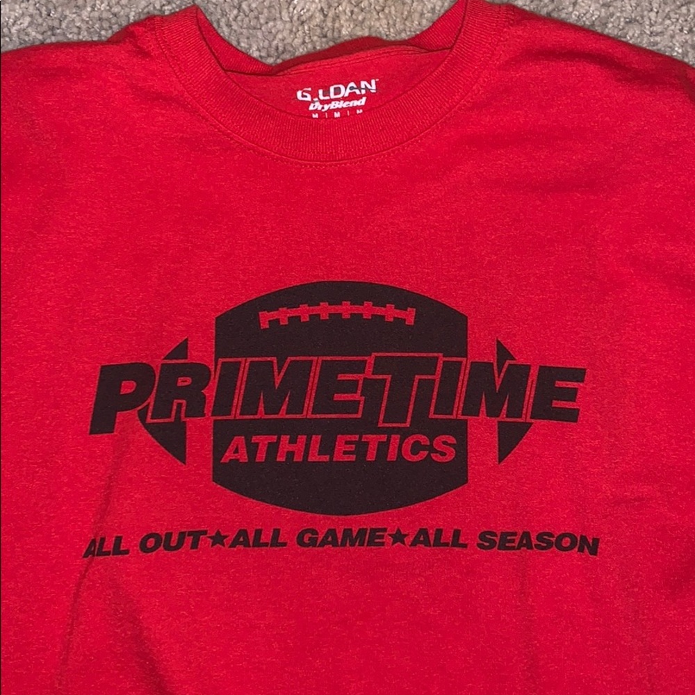 Red Adult Med Primetime Athletics Football Shirt